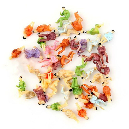 200x Figuren 1:160 (Spur N) – stehende & sitzende – fertig bemalt