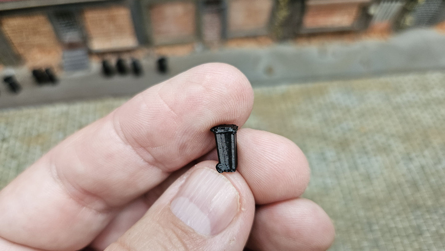 5, 10 oder 25 Stück Mülltonnen Mülleimer - schwarz