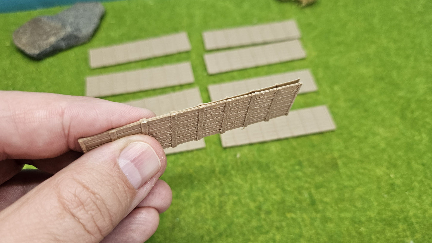 10 Stück Sichtschutzzaun Holzzaun im Holzlook