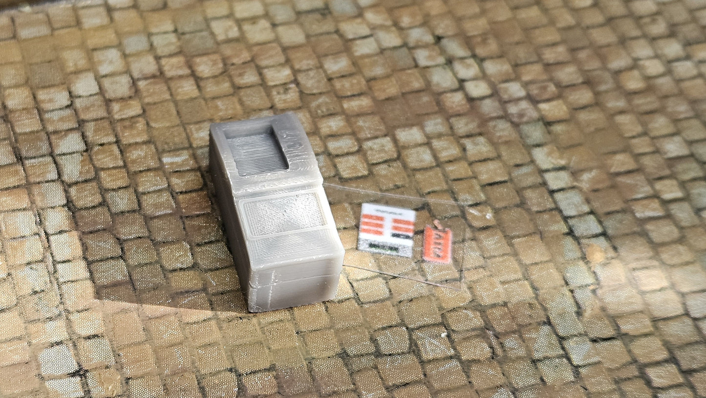 Geldautomat Bankautomat ATM inkl. Aufkleber für Spur H0