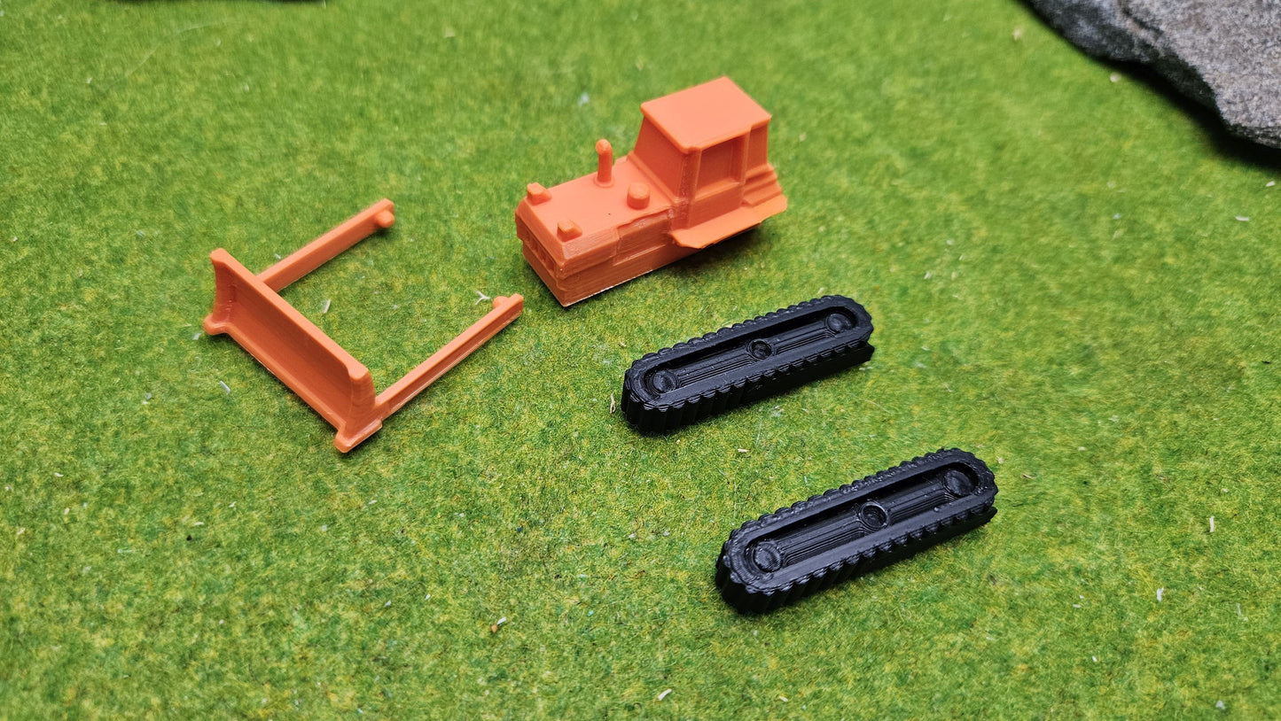 Bulldozer in orange/schwarz für Spur N - einfacher Bausatz