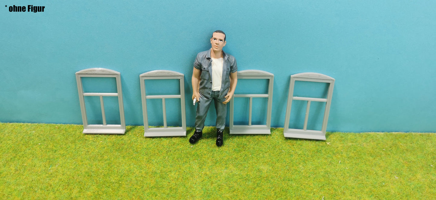 4x Altbau Fenster "Landhaus" Fenster für Häuser, Villen - optional rostig