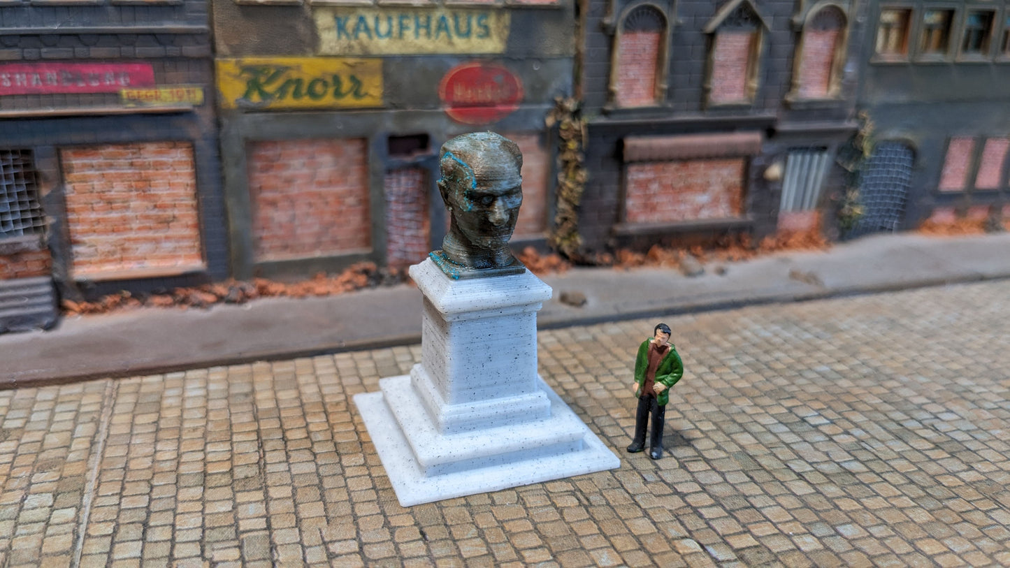 "Kemal Atatürk" Büste Denkmal Bronze Kupfer - Spur H0 (1:87)