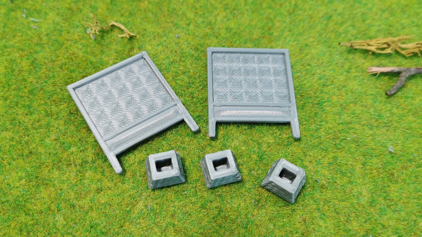 2 Stück PO-2 (ПО-2) UDSSR Zaun im Beton Look