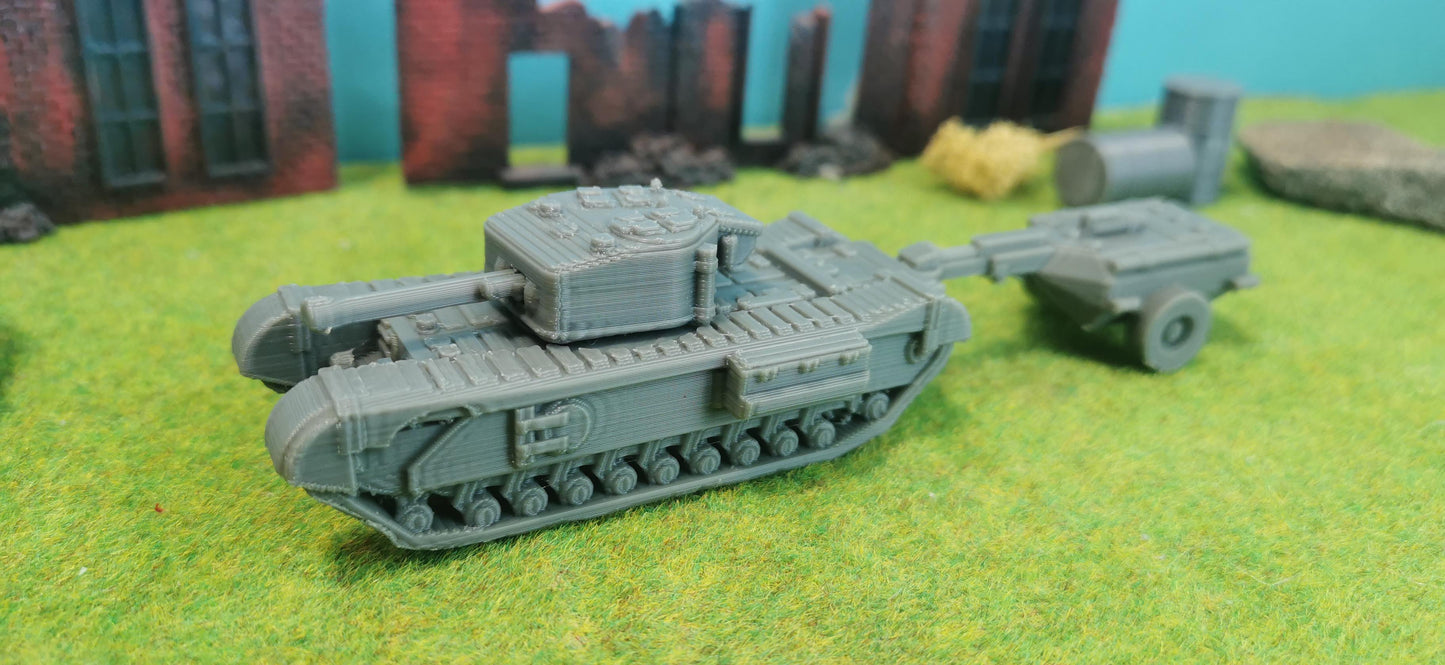 Churchill Flammpanzer "Crocodile" mit Anhänger