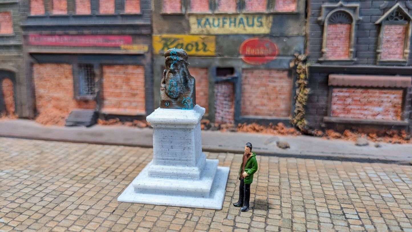 "Leonardo DaVinci" Büste Denkmal Bronze Kupfer - Spur H0 (1:87)