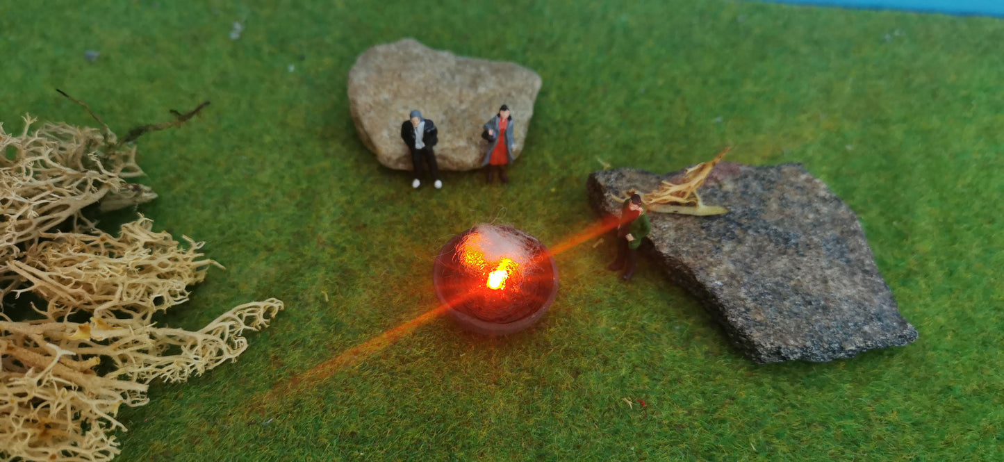 Feuerschale Feuerkorb inkl. Feuer LED Brandflackern