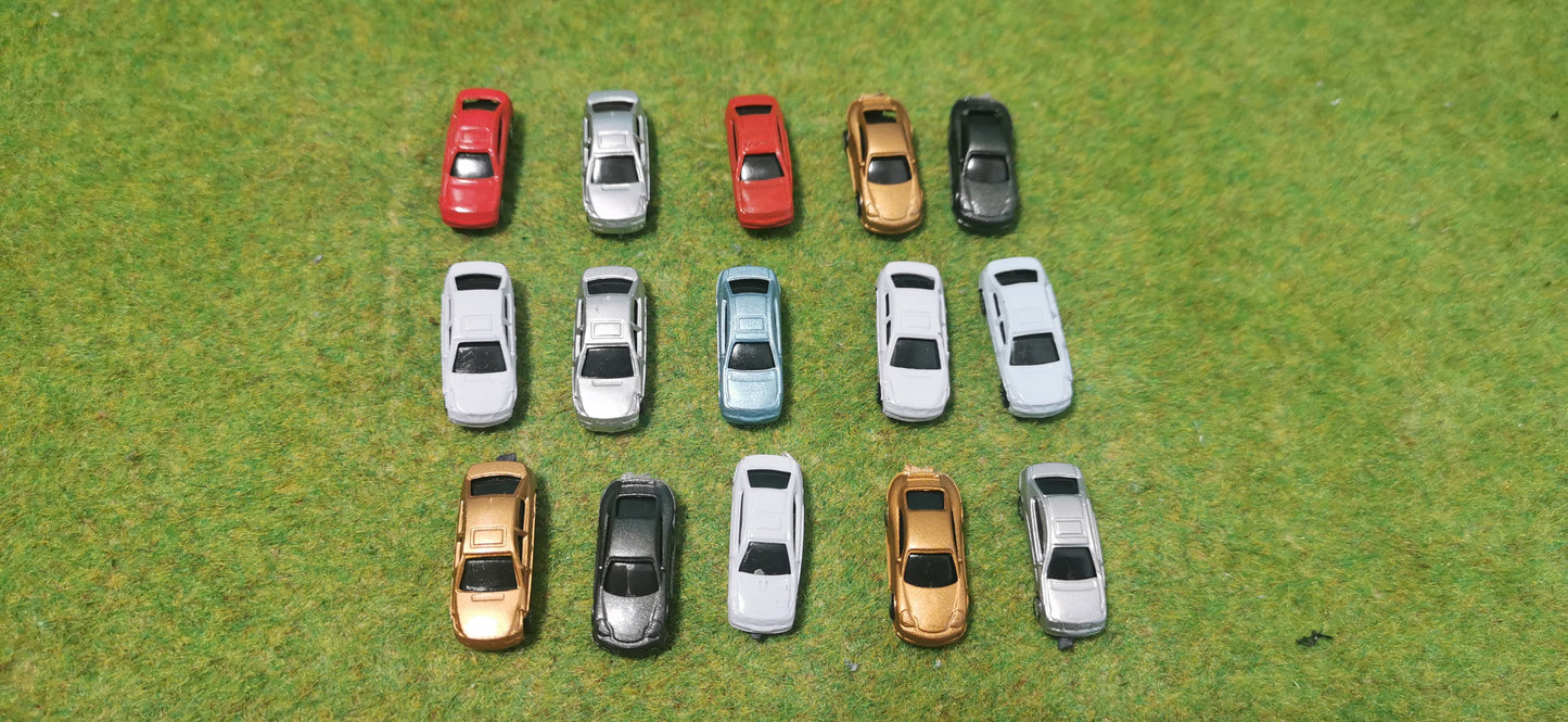 Farbige Modellautos für Spur TT (1:100), Spur N (1:160), Spur Z (1:220)
