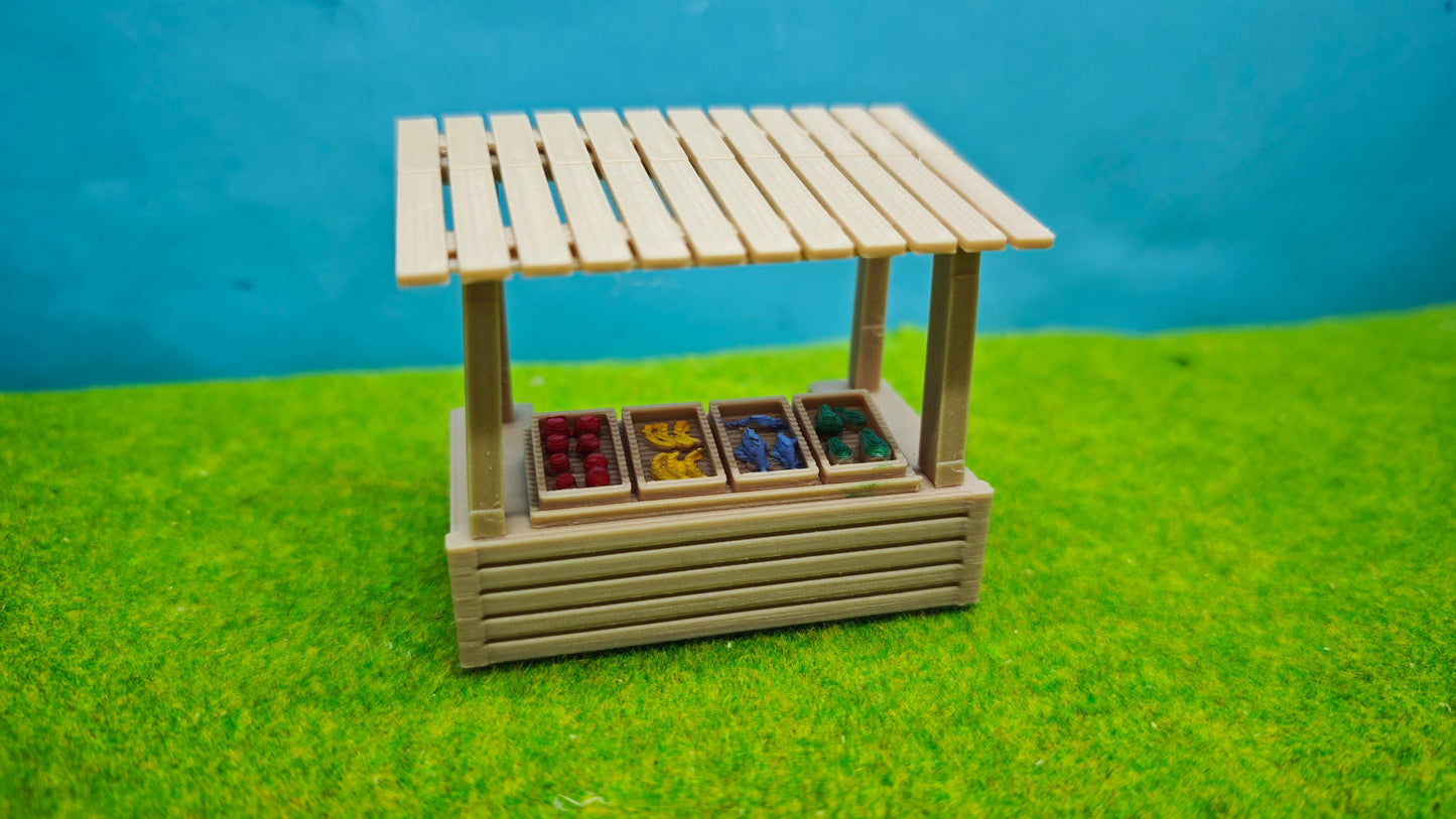 Marktstand Wochenmarkt Stand Verkaufsstand aus Holzfilament