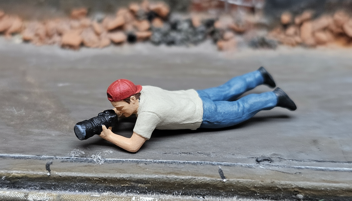 3x Sportfotografen Fotograph Photograph aus Resin