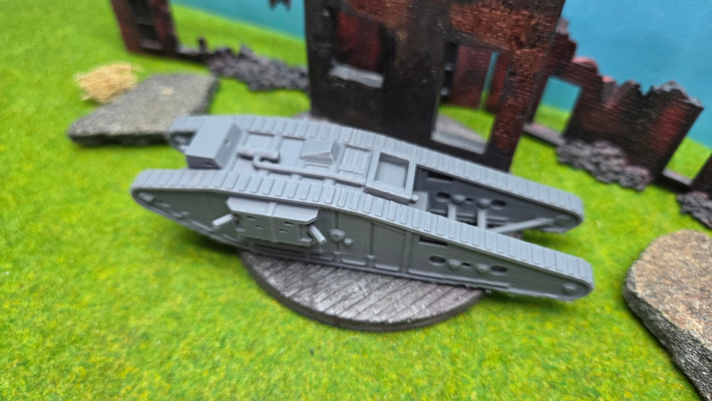Mark IV "Female" mit Tadpole Trail britischer WW1 Panzer