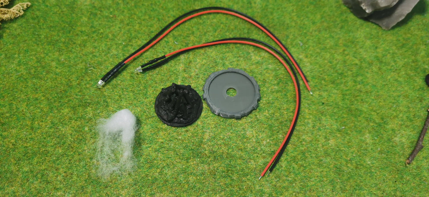 Großes Osterfeuer inkl. 2x Feuer-LED (9-14V) für H0, N & TT