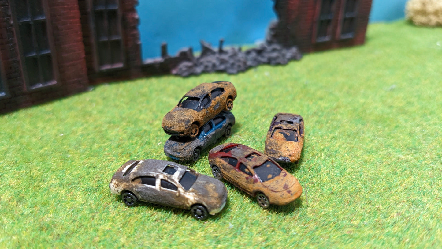 Rostige Modellautos für Spur TT (1:100), Spur N (1:160), Spur Z (1:220)