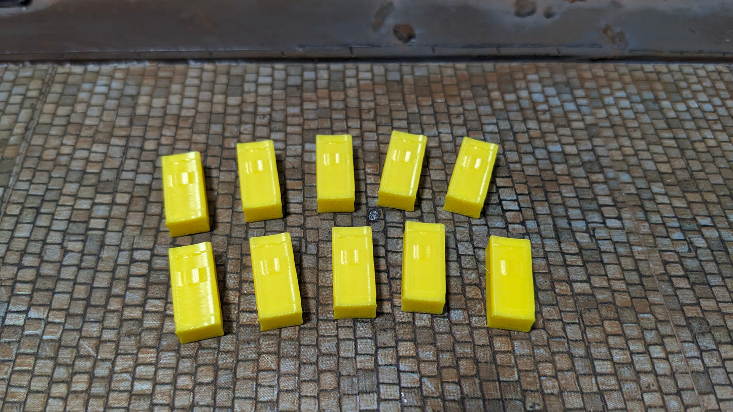 5x oder 10x gelbe Briefkästen für Stadtdeko