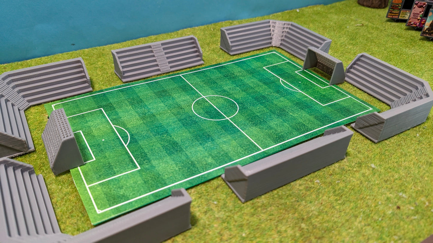 Fußballstadion + 2 Tore + Tribünen für Spur N (1:160)