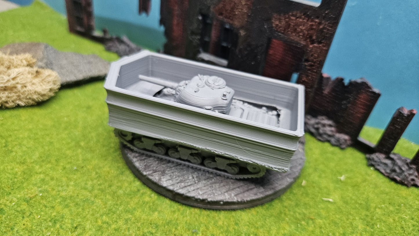 Sherman "DD" Duplex Drive mit aufgeklapptem Schwimmkörper