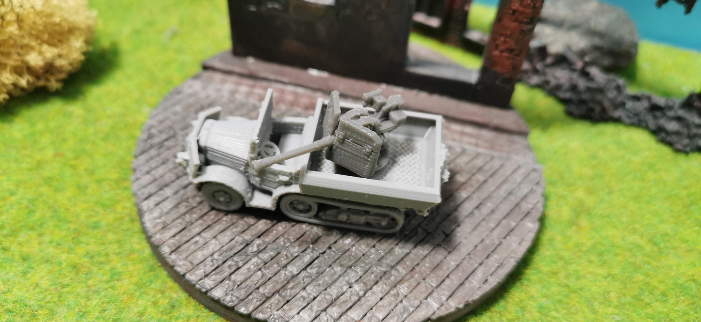 Wehrmacht UNIC U340f Halbkettenfahrzeug mit 2cm Flak