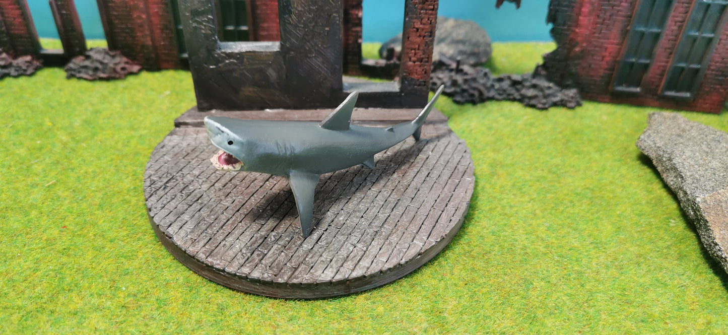 Weißer Großer Hai Modell Tier für Diorama 1:87 (Spur H0) - bemalt