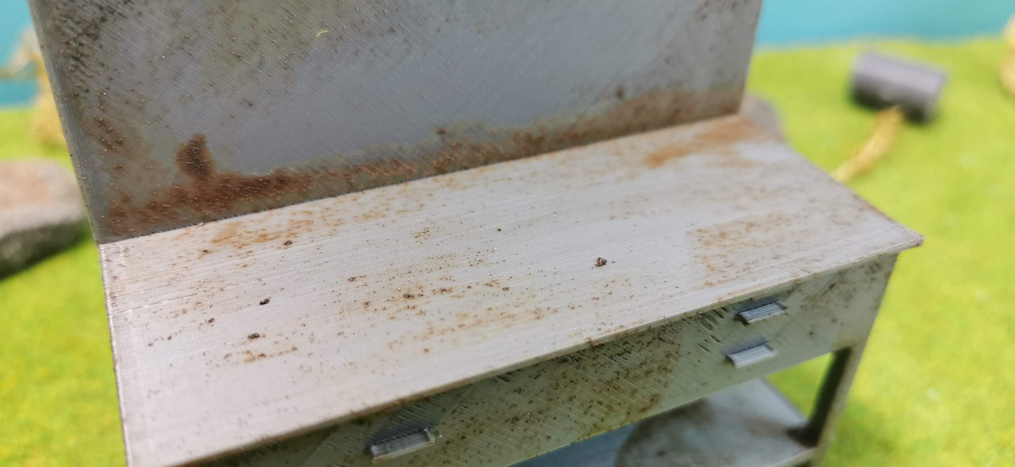 Werkbank Arbeitsbank ggf. im Rostlook für Werkstatt, Garage uvm.