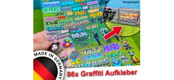 86 Stück Graffiti Tags...