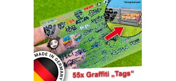 55 Stück Graffiti Tags...