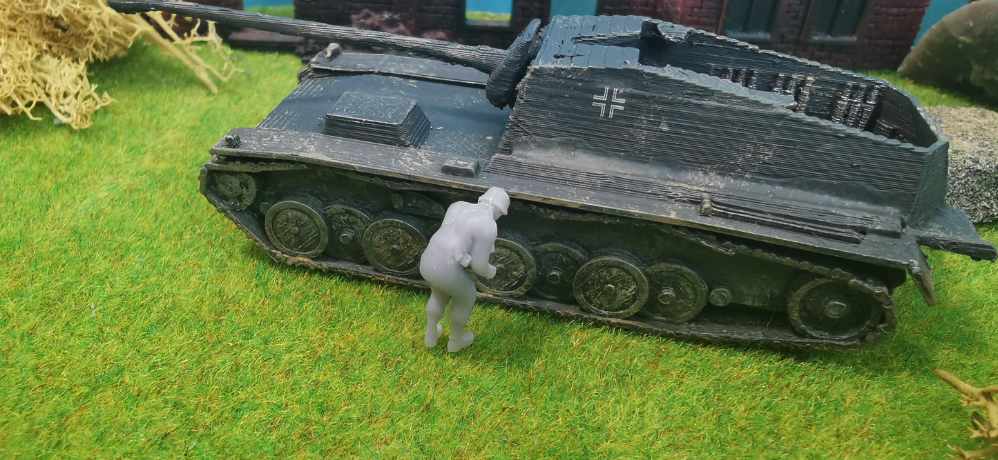 6x Resin Figuren Soldaten "Panzer Besatzung" Wehrmacht WW2