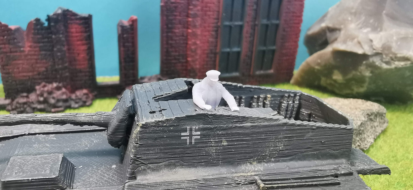 6x Resin Figuren Soldaten "Panzer Besatzung" Wehrmacht WW2