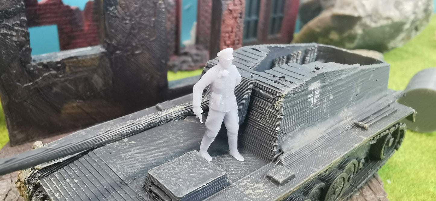 6x Resin Figuren Soldaten "Panzer Besatzung" Wehrmacht WW2