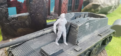 6x Resin Figuren Soldaten "Panzer Besatzung" Wehrmacht WW2