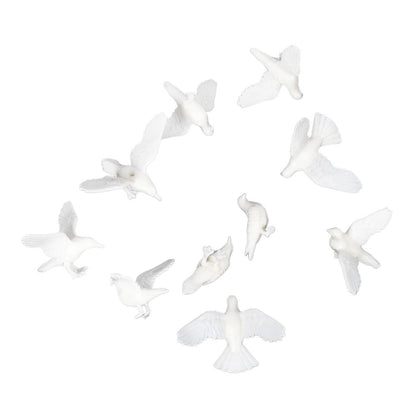 10 Stück Tauben für Spur G (1:22,5) weiß