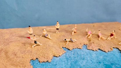 10x Strand Urlaub Sommer Figuren Beach Spur N (1:160) oder H0 (1:87)
