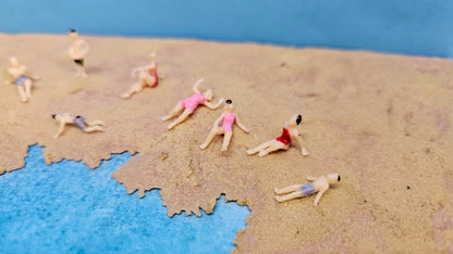 10x Strand Urlaub Sommer Figuren Beach Spur N (1:160) oder H0 (1:87)