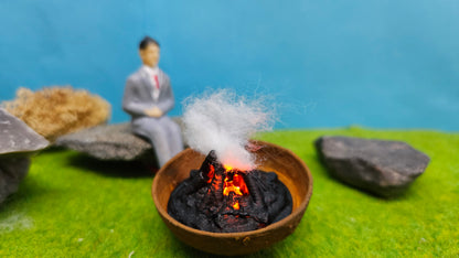 Feuerschale XL Feuerkorb inkl. Feuer LED Brandflackern