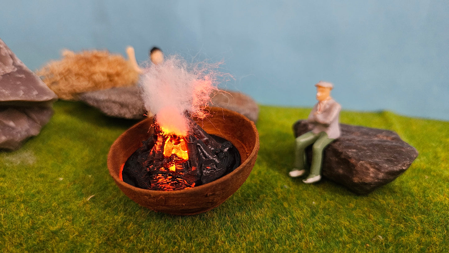 Feuerschale XL Feuerkorb inkl. Feuer LED Brandflackern