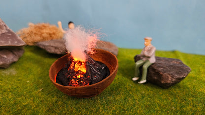 Feuerschale XL Feuerkorb inkl. Feuer LED Brandflackern