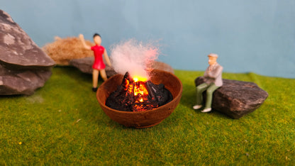 Feuerschale XL Feuerkorb inkl. Feuer LED Brandflackern