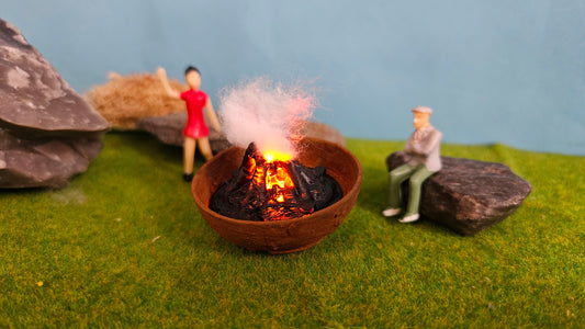 Feuerschale XL Feuerkorb inkl. Feuer LED Brandflackern