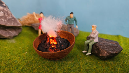 Feuerschale XL Feuerkorb inkl. Feuer LED Brandflackern