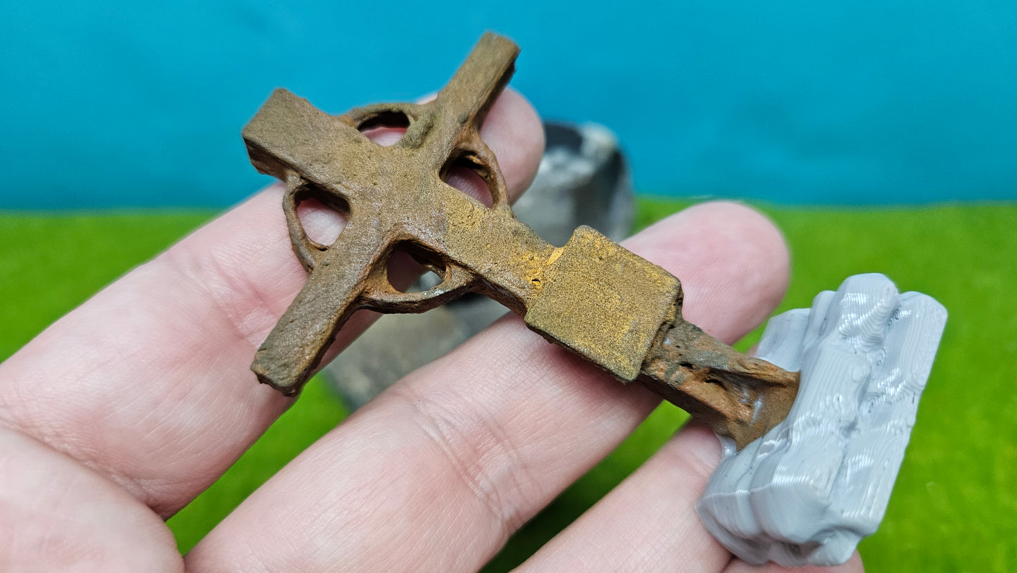 Gipfelkreuz für Diorama, Eisenbahn in Echtrost