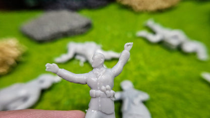 6x Resin Figuren "gefallene Deutsche Soldaten" der Wehrmacht WW2 - unbemalt