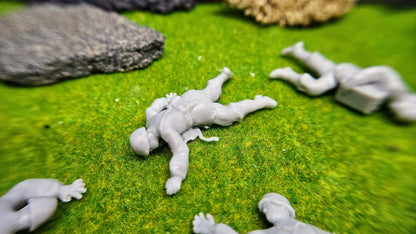 6x Resin Figuren "gefallene Deutsche Soldaten" der Wehrmacht WW2 - unbemalt