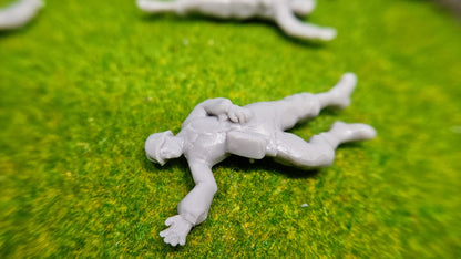 6x Resin Figuren "gefallene Deutsche Soldaten" der Wehrmacht WW2 - unbemalt