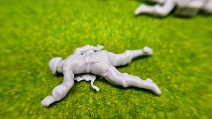 6x Resin Figuren "gefallene Deutsche Soldaten" der Wehrmacht WW2 - unbemalt