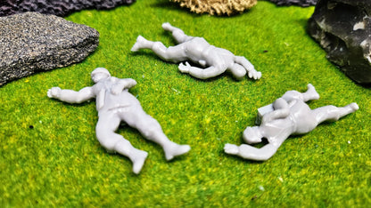 6x Resin Figuren "gefallene US Soldaten" des WW2 - unbemalt