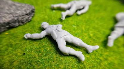 6x Resin Figuren "gefallene US Soldaten" des WW2 - unbemalt