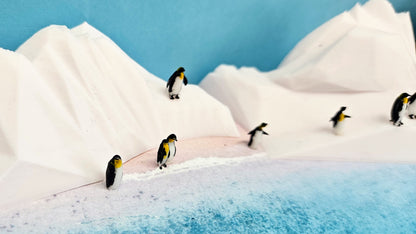 Pinguine aus Resin 1:87 (H0) optional mit Eisberg - bemalt oder unbemalt