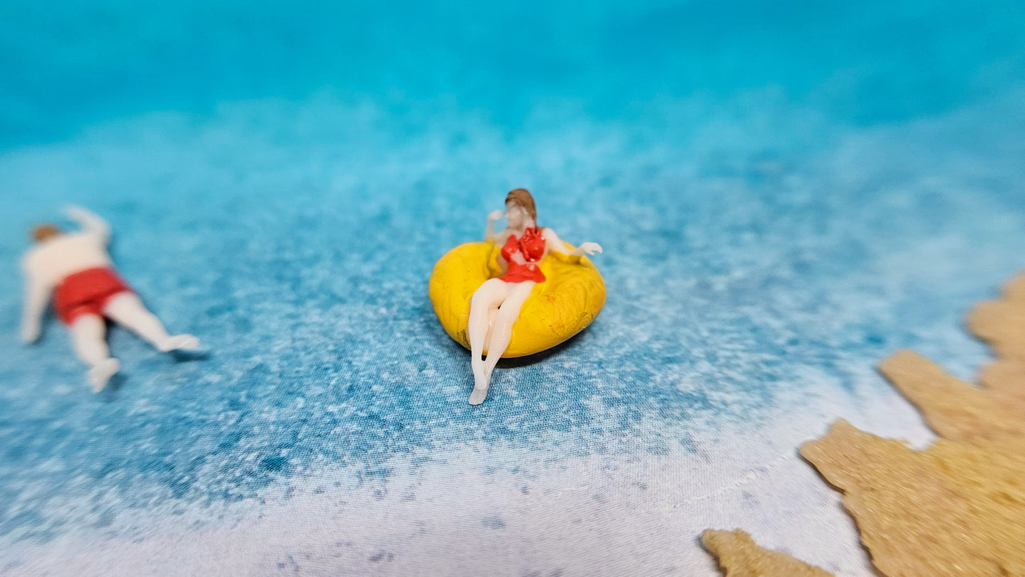 6x Schwimmer Figuren Sommer Strand für Spur H0 (1:87)