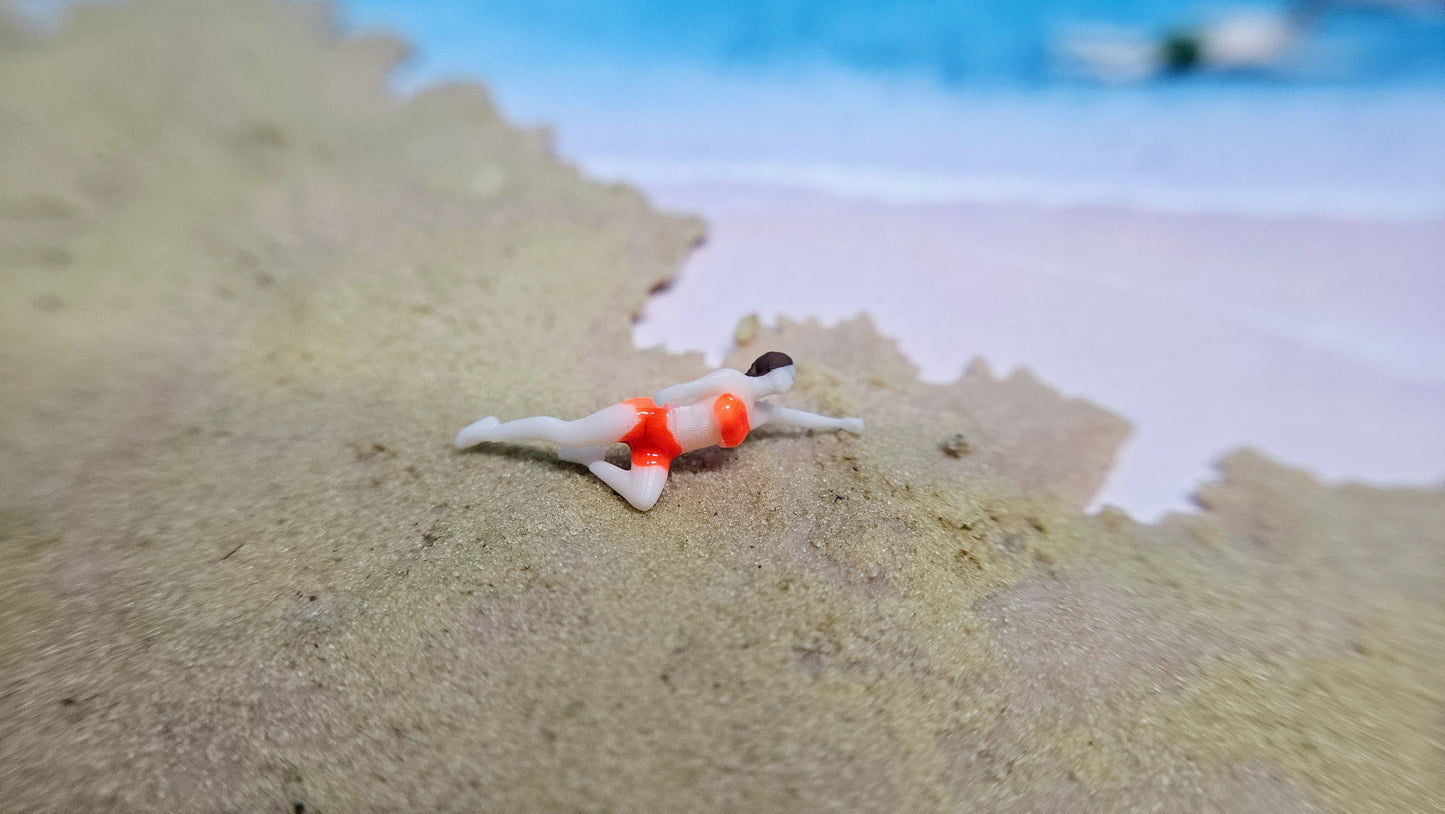 6x Schwimmer Figuren Sommer Strand für Spur H0 (1:87)