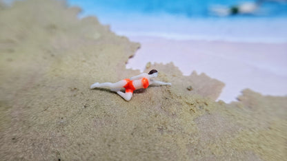 6x Schwimmer Figuren Sommer Strand für Spur H0 (1:87)