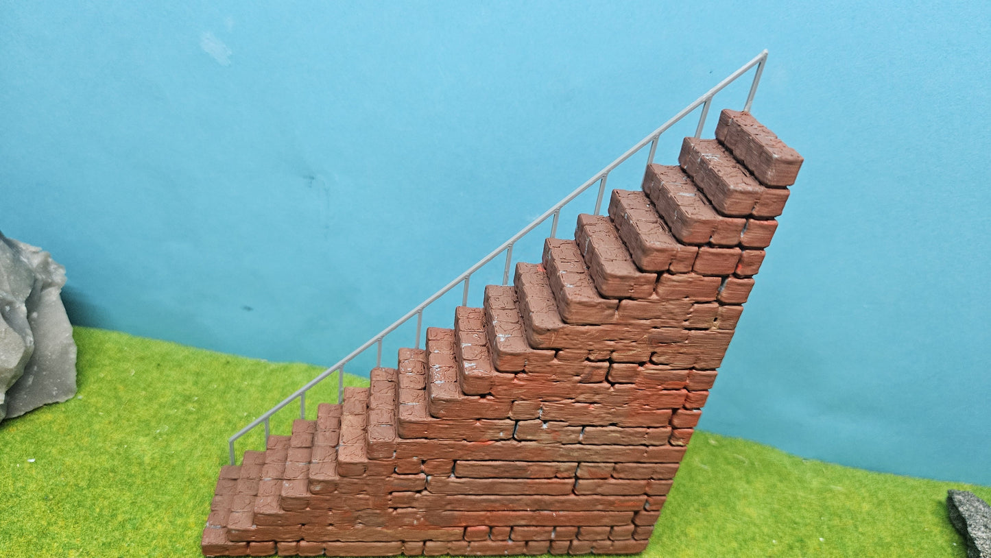 Treppengeländer Geländer Railing Metallzaun (10 Stück) H0 1:87 (30 oder 45 Grad)